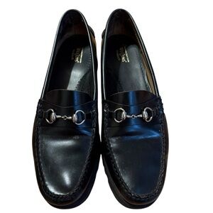 G.H. Bass Weejuns Lincoln Horsebit Black Leather Loafers 8/41